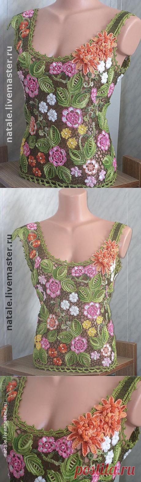 Кофточка "Цветник" .