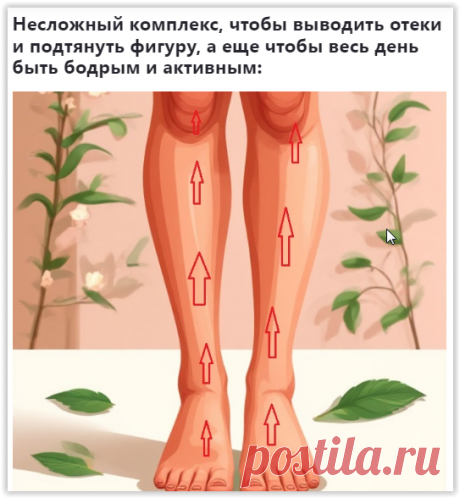 Утренний комплекс здоровья для вывода лишней жидкости