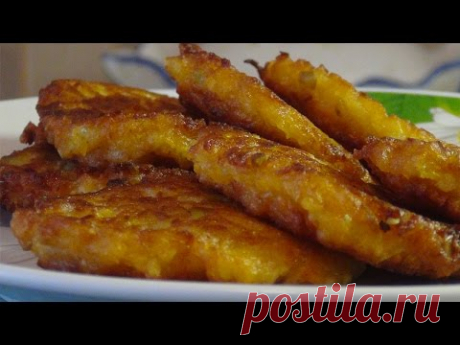 Обалденно вкусные оладьи из тыквы и яблок