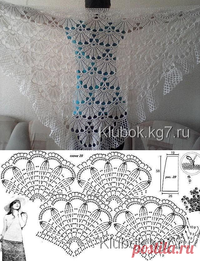 Шаль. Работа Анны Нестеровой(Мироновой) | Клубок