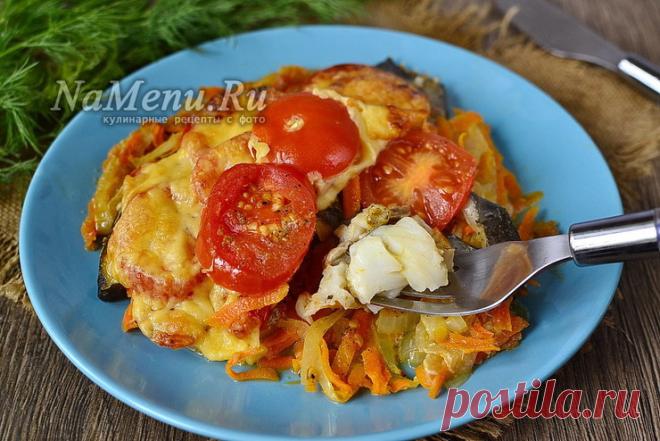 Запеченная зубатка с овощами и сыром в духовке, рецепт с фото