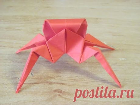 Как сделать КРАБ из бумаги ОРИГАМИ Бумажный КРАБ Поделка How to make Paper CRAB ORIGAMI