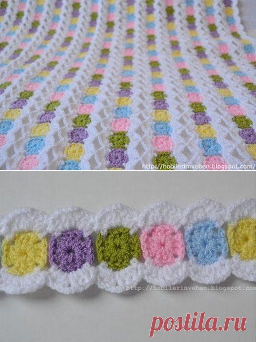 Суперпростой и нарядный детский плед