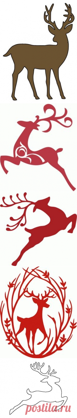 Трафареты с оленями