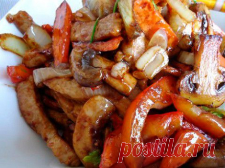 Свинина стир-фрай.