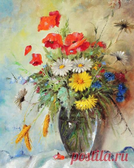 Полевые цветы... Carl Holger Fischer.