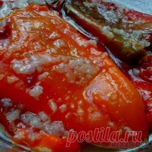 Мои любимые печёные перцы под маринадом