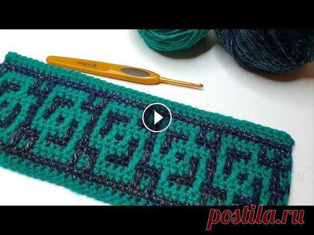 КАК ВЯЗАТЬ ПРОСТОЙ мозаичный узор крючком из остатков пряжи. How to knit a simple crochet pattern. Мозаичная техника вязания крючком, её ещё называют жаккард крючком - это парные ряды двумя разными расцветками пряжи. На протяжении всего изделия можн...