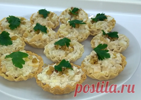 Тарталетки с курицей и ананасами на праздничный стол Автор рецепта Елена Lusika - Cookpad