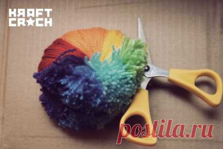 kraftcroch: ✂ pompon over the rainbow