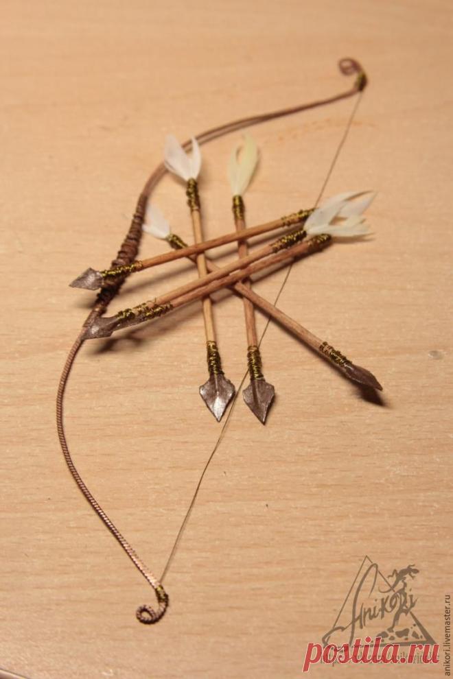 Мастерим лук, стрелы и колчан для куклы - Ярмарка Мастеров - ручная работа, handmade