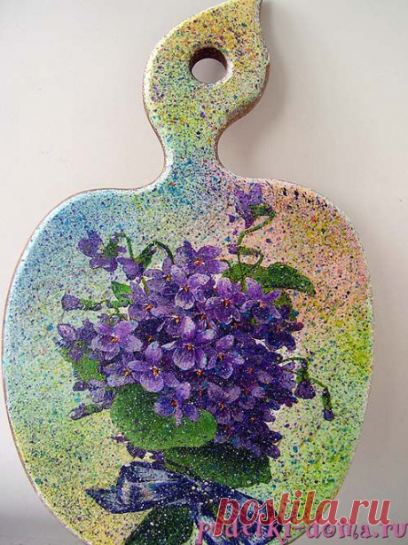 Цитата: МК Декупаж разделочной доски - сложный фон.