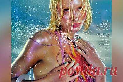 Российский фотограф сняла бывшего «ангела» Victoria’s Secret для Vogue. Российский фотограф Елизавета Породина сняла для обложки испанского Vogue американскую модель и бывшего «ангела» Victoria's Secret Грейс Элизабет. На размещенном кадре 26-летняя модель предстала в блестящем розовом топе с морской звездой в руках. При этом девушке сделали укладку на мокрых волосах.