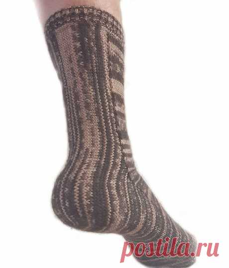 Носки "Разворот" из секционной носочной пряжи, почему надо связать - вяжем заднюю часть | Вязалушка | Пульс Mail.ru