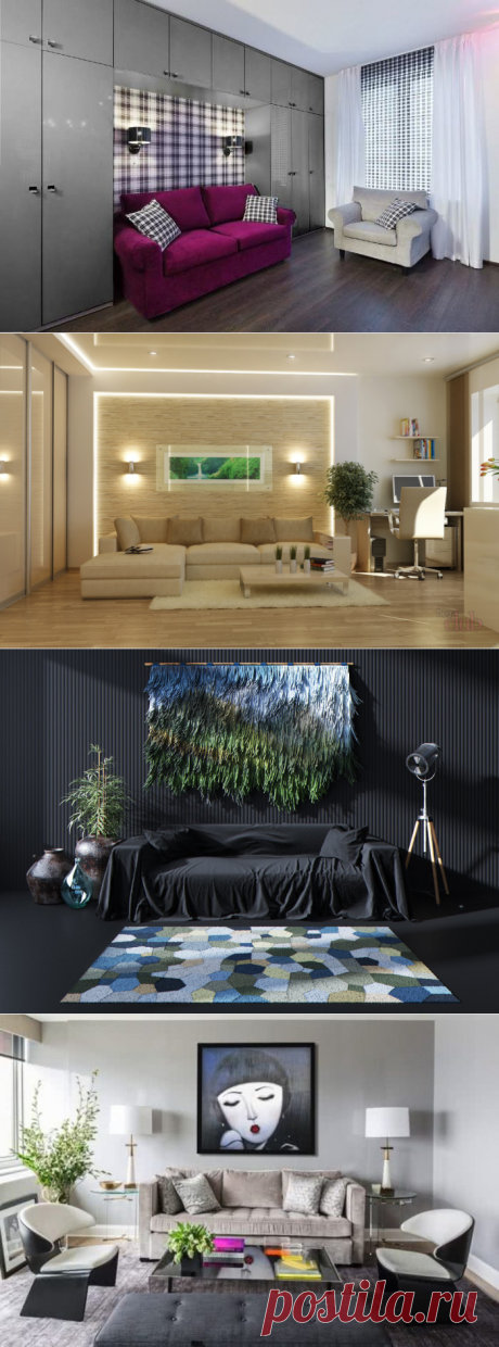 От картин до смелых панно, или как легко и просто украсить стену над диваном