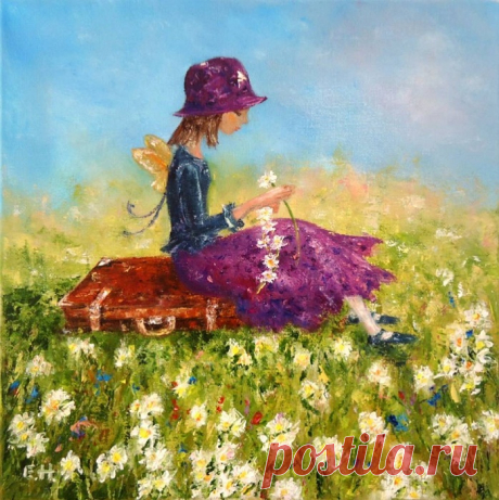 Елена Немоляева. Венок из ромашек.
