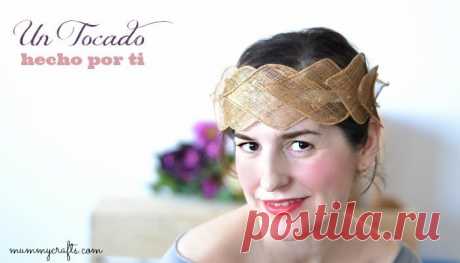 Cómo hacer un tocado con Sinamay paso a paso | Manualidades