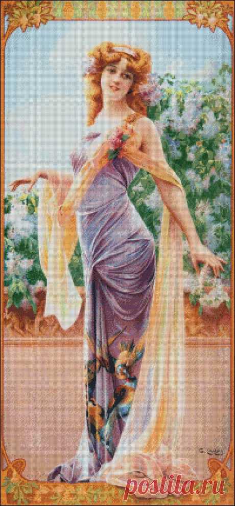 Lilac Allure Counted Cross Stitch Patterns Printable Chart | Etsy