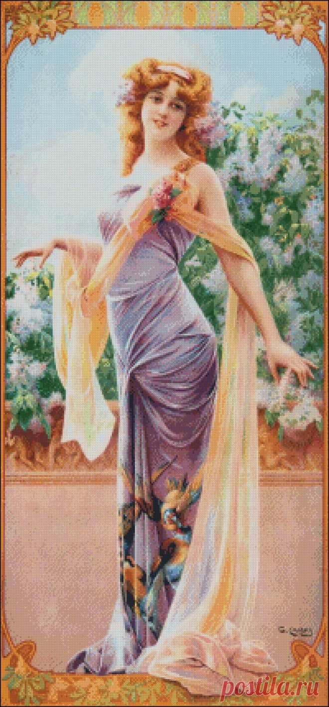Lilac Allure Counted Cross Stitch Patterns Printable Chart | Etsy
