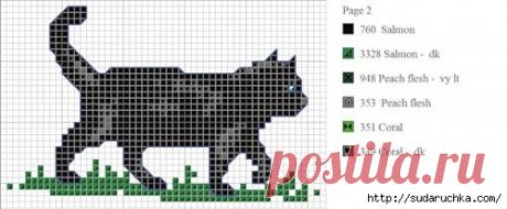 &quot;Кошки&quot;. Схемы для вышивки крестом.