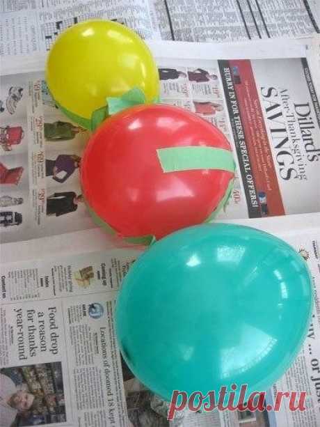 Снеговик из папье-маше.