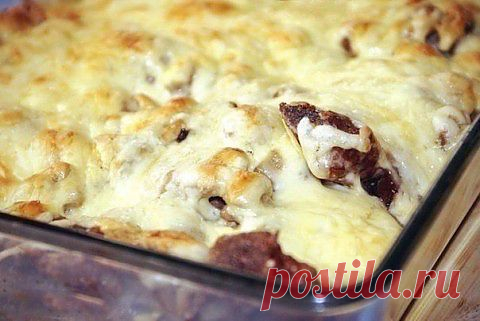 Свинина с грибами и сыром | Банк кулинарных рецептов