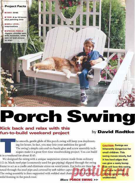 Adirondack Porch Swing Plans • WoodArchivist