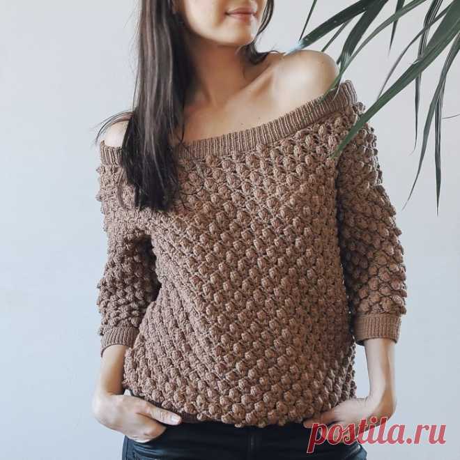 Пуловер крючком. Автор Nadin.knit