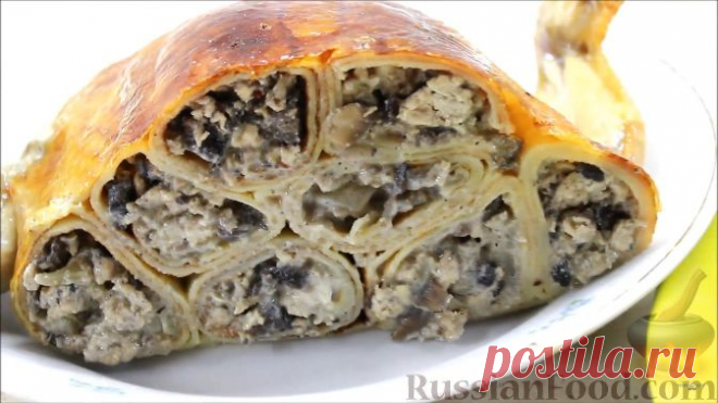 Рецепт: Курица, фаршированная блинами на RussianFood.com