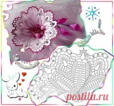 Схема салфетки . / Вязание крючком / Вязание крючком для начинающих