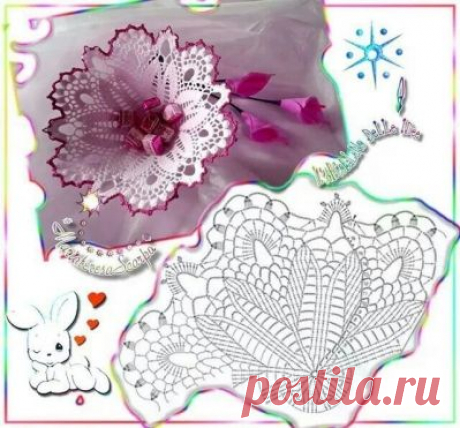 Схема салфетки . / Вязание крючком / Вязание крючком для начинающих