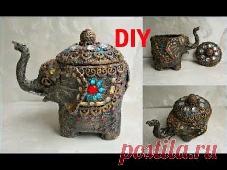 Из консервной банки-шкатулка "Слон"\DIY
