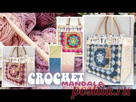😍CABAS MANDALA AU CROCHET , SUBLIME AVEC UN BEAU VOLUME DONC IRRESISTIBLE ! ! 😍 TUTO  @𝐌𝐚𝐦𝐢𝐞𝐂𝐫𝐨𝐜𝐡𝐞𝐭