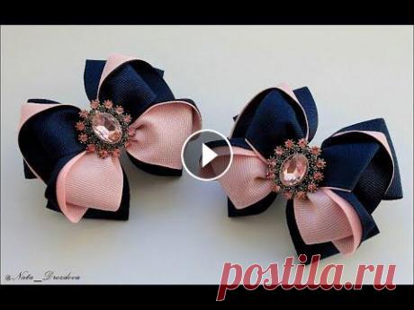 Невероятно красивые  Бантики из репсовых лент.DIY Hair Bow / Beautiful Ribbon Bow . Для создания одного бантика нам потребуются следующие инструменты и материалы: Ножницы, зажигалка Клеевой пистолет, мононить лента репсовая розового ц...