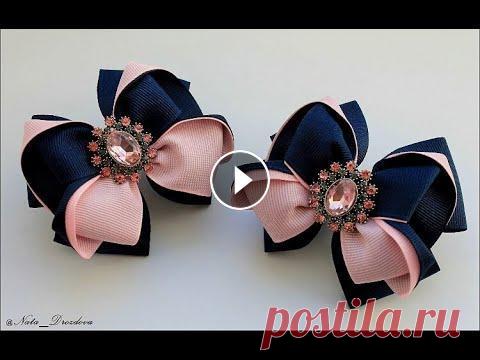 Невероятно красивые  Бантики из репсовых лент.DIY Hair Bow / Beautiful Ribbon Bow . Для создания одного бантика нам потребуются следующие инструменты и материалы: Ножницы, зажигалка Клеевой пистолет, мононить лента репсовая розового ц...