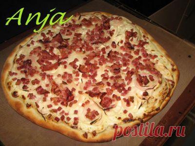 Тарт фламбе (Пирог с луком и беконом) : Выпечка несладкая