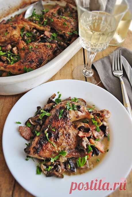 Пиле с бяло вино Шардоне / Chicken in white wine chardonnay