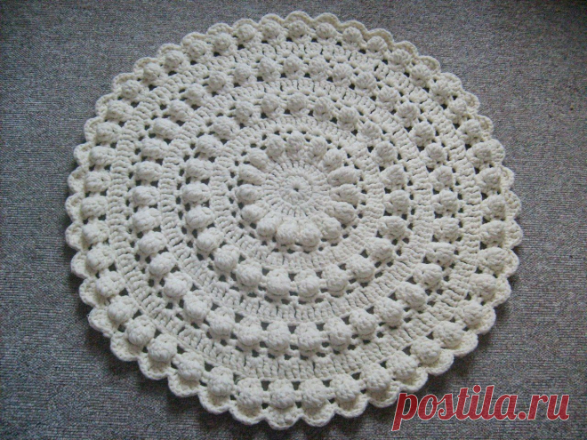 Красивый коврик крючком