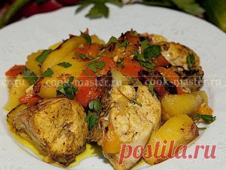 Курица с овощами, приготовленная в мультиварке - рецепт приготовления с фото / COOK-MASTER.RU