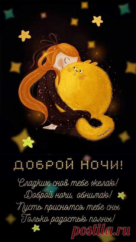 Доброй ночи, сладких снов,
Пусть снится только счастье.
Чтоб не было во сне оков
И не было ненастья.