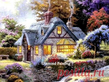 Huacan алмазная вышивка иконы дом картины из страз картины пейзаж мозайка пейзажи декор для дома|Алмазная роспись, вышивка крестом| | АлиЭкспресс