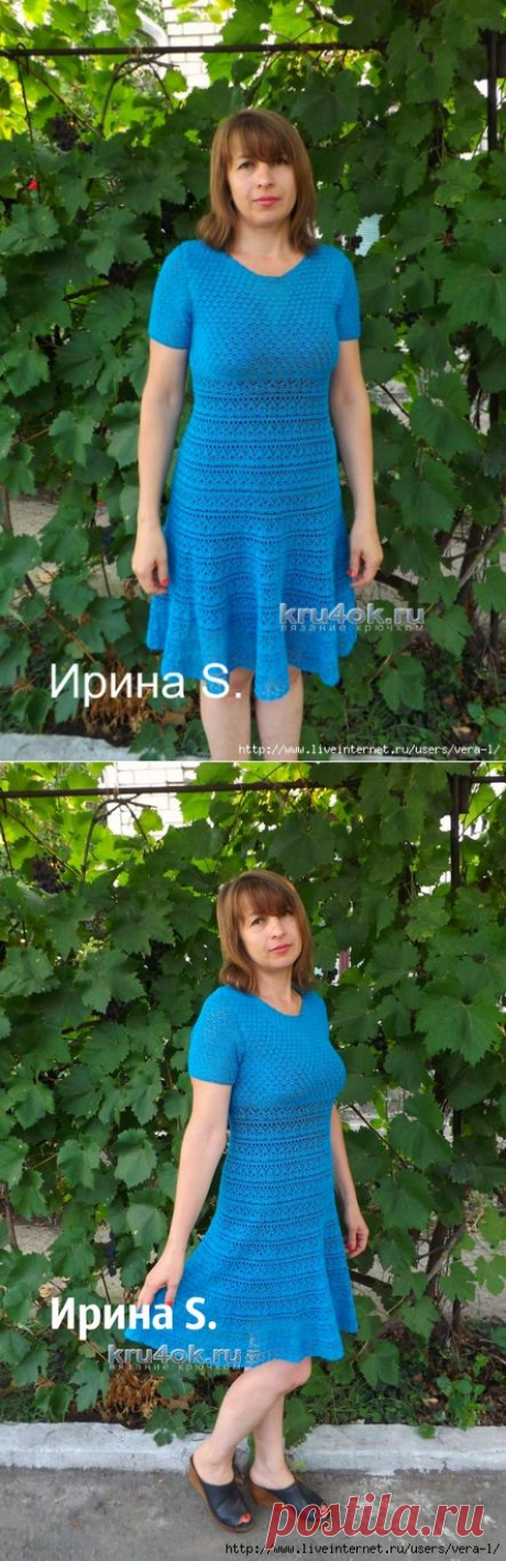 Ажурное платье Бирюза. Работа Ирины Стильник