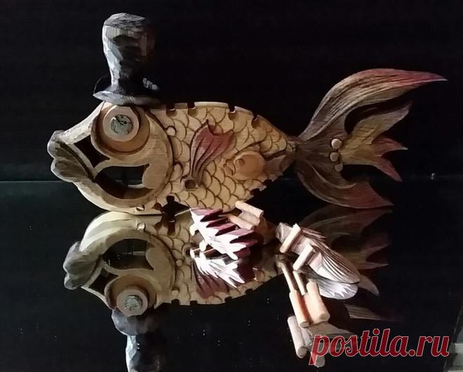 Рыбы бывают разными...
Рыбы бывают пазлами...

Работа мастера резьбы Slava Kvitko