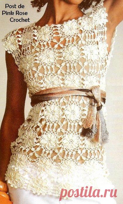 Топ вязанный крючком схема. Топ крючком из мотивов | Все о рукоделии: схемы, мастер классы, идеи на сайте labhousehold.com