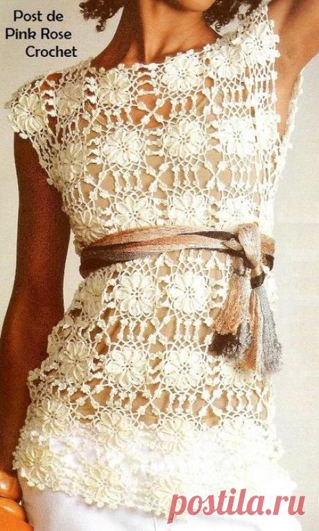 Топ вязанный крючком схема. Топ крючком из мотивов | Все о рукоделии: схемы, мастер классы, идеи на сайте labhousehold.com