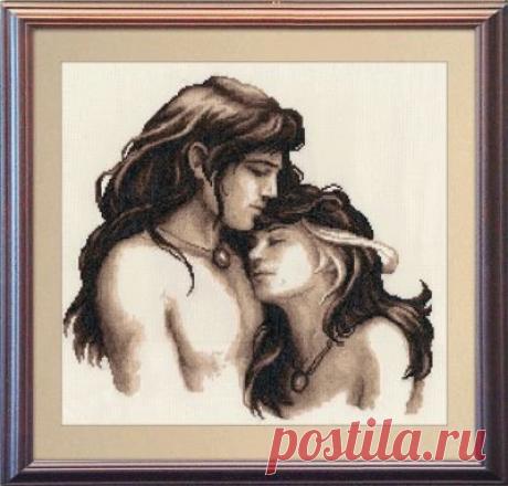 Схема вышивки влюбленная пара . Скачать бесплатно схемы вышивки парочек |