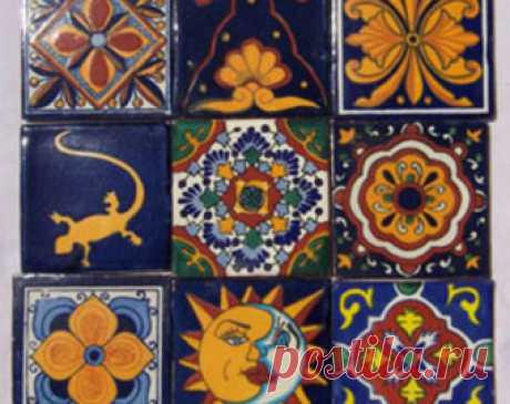 12 Mexican Talavera tiles hand-painted 4 X 4 | Etsy