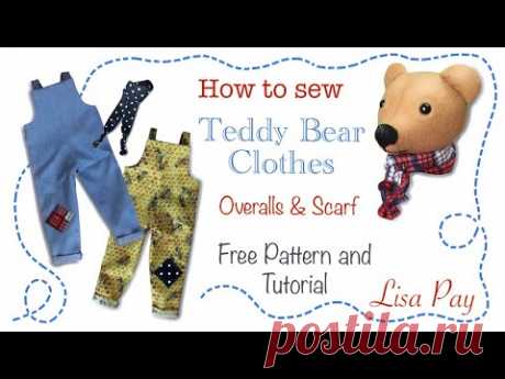 How To Make Dolls Clothes For Teddy Bear Doll | FREE PATTERN - YouTube