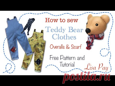How To Make Dolls Clothes For Teddy Bear Doll | FREE PATTERN - YouTube