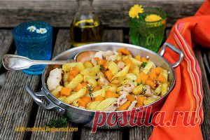 Жареный картофель с тыквой